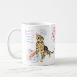 Happy Birthday Bengalisch Cat Mommy - Name hinzufü Kaffeetasse