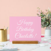 Happy Birthday benutzerdefinierte Skriptname Text  Acrylschild (Hochzeit)