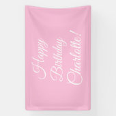 Happy Birthday benutzerdefinierte Skriptname Text Banner (Vertikal)