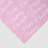 Happy Birthday benutzerdefinierte Skriptname Text Seidenpapier (Detail)