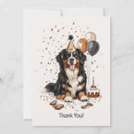 Happy Birthday Bernese Mountain Dog Dankeskarte