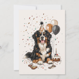 Happy Birthday Bernese Mountain Dog Einladung