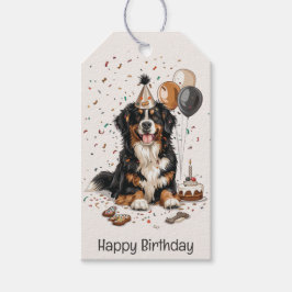 Happy Birthday Bernese Mountain Dog Geschenkanhänger