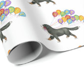 Happy Birthday Bernese Mountain Dog Geschenkpapier (Rolleneckpunkt)