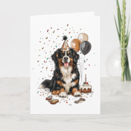 Happy Birthday Bernese Mountain Dog Karte