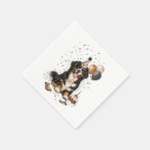 Happy Birthday Bernese Mountain Dog Serviette (Ecke)