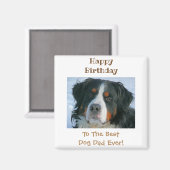 Happy Birthday Best Dog Vater Ever Foto Magnet (Vorderseite/Rückseite)