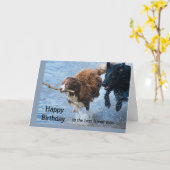 Happy Birthday Best Friend Fun Alte & Crazy Hunde Karte (Gelbe Blume)