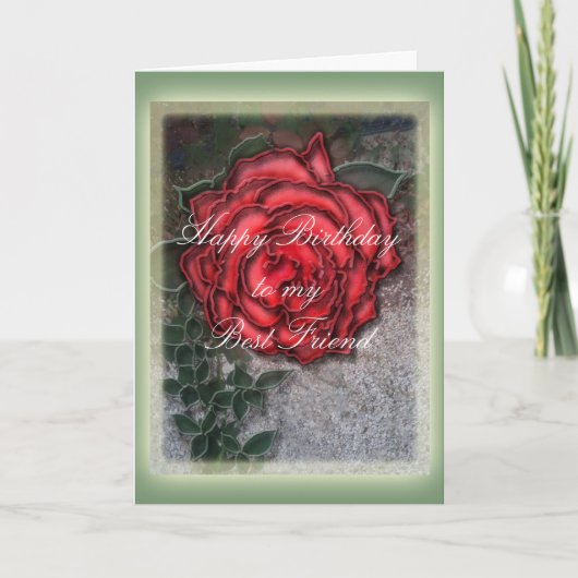 Happy Birthday Best Friend Karte (Vorderseite)
