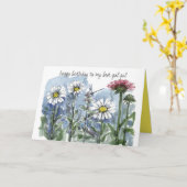 Happy Birthday Best Gal Pal Daisy Flower Garden Karte (Gelbe Blume)