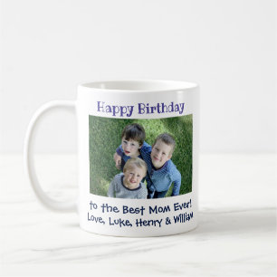 Happy Birthday Best Mama jemals Custom Foto Kaffeetasse