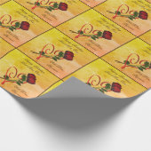 Happy Birthday Best Mama Rote Rosen Personalisiert Geschenkpapier (Ecke)