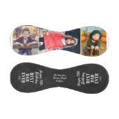 Happy Birthday Best Vater Black Leather 3 Foto Baseball (Paneele)