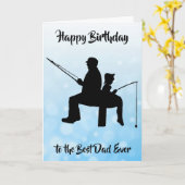 Happy Birthday Best Vater Ever Fishing Karte (Gelbe Blume)