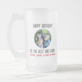 Happy Birthday Best Vater Ever Kids Foto Mattglas Bierglas