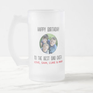Happy Birthday Best Vater Ever Kids Foto Mattglas Bierglas