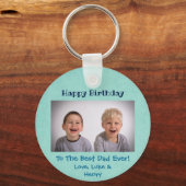 Happy Birthday Best Vater je Custom Foto Schlüsselanhänger (Rückseite)