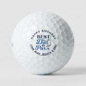 Happy Birthday Best Vater Par Personalisiert Golfball (Vorderseite)