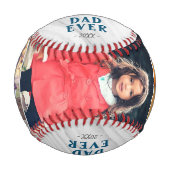 Happy Birthday Best Vater Wood 3 Foto Collage Baseball (Vorderseite)