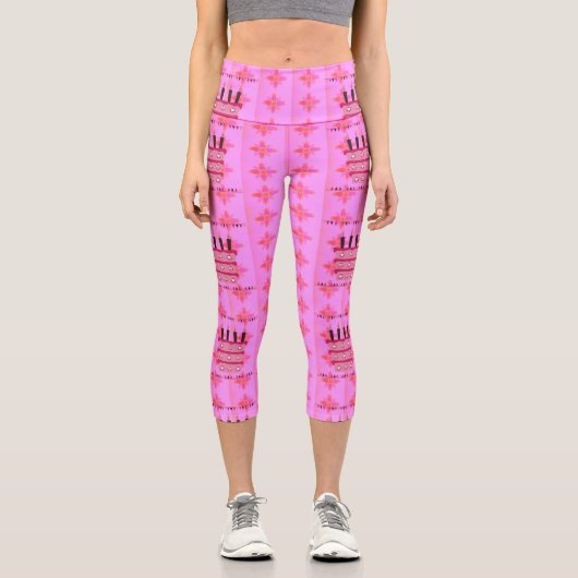 Happy Birthday Best wünscht Capri Leggings (Vorderseite)