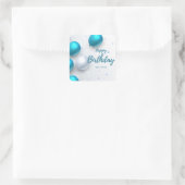 Happy Birthday Best wünscht Quadratischer Aufkleber (Tasche)