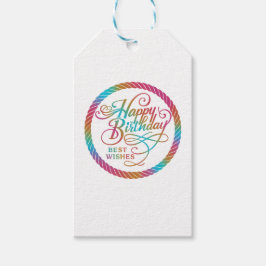 Happy Birthday Best wünscht Rainbow Glow | Geschen Geschenkanhänger