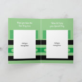 Happy Birthday beste Grandad grün und schwarz Karte (Innenseite)