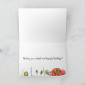 Happy Birthday Bestie Friend Poppy Wildblumen Karte (Innenseite)