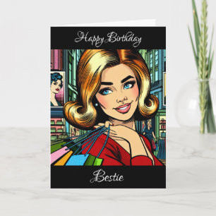 Happy Birthday Bestie Karte