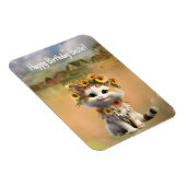 Happy Birthday Bestie Niedlich Boho Cat Magnet (Rechte Seite)