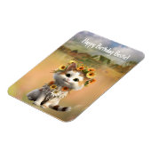 Happy Birthday Bestie Niedlich Boho Cat Magnet (Linke Seite)