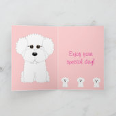 Happy Birthday Bichon Karte (Innenseite)