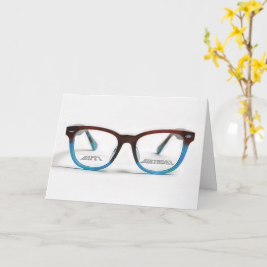 Happy Birthday BiFocals Glasses Karte (Gelbe Blume)