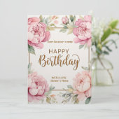 Happy Birthday Big Blume Feiertagskarte (Stehend Vorderseite)