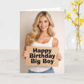 Happy birthday big boy karte (Gelbe Blume)