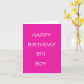 Happy Birthday Big Boy Karte (Gelbe Blume)