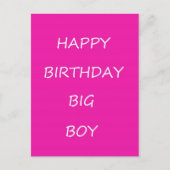 Happy Birthday Big Boy Postkarte (Vorderseite)