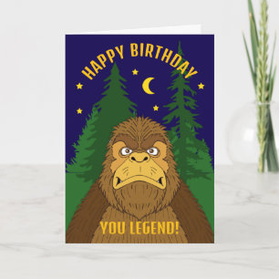 Happy Birthday Bigfoot Sie Legend Funny Einladung