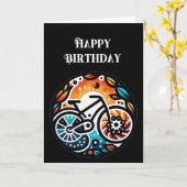 Happy Birthday Bike Inspiration Karte (Gelbe Blume)