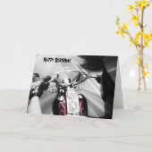 Happy Birthday Biker Card Karte (Gelbe Blume)