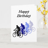 Happy Birthday Biking Design Karte (Gelbe Blume)