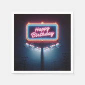 Happy Birthday Billboard Serviette (Vorderseite)