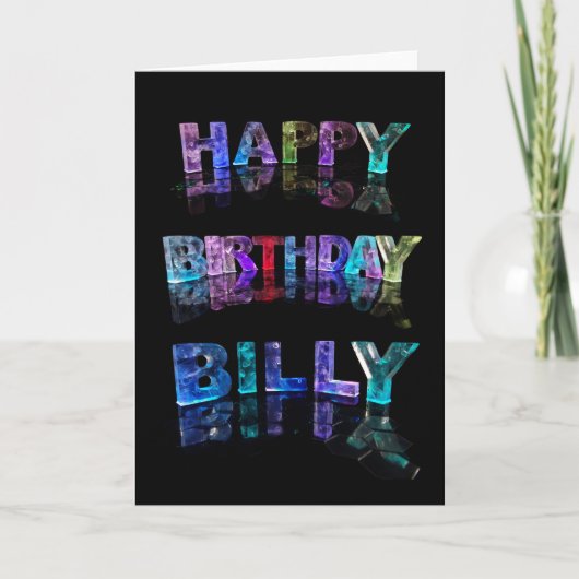 Happy Birthday Billy Card Karte (Vorderseite)