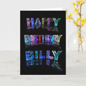Happy Birthday Billy Card Karte (Gelbe Blume)