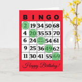 Happy Birthday BINGO Card Karte (Gelbe Blume)