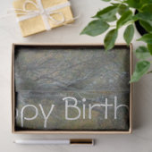 Happy Birthday Birch Bark Tissue Paper Seidenpapier (Geschenk)