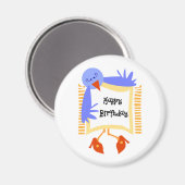 Happy Birthday Bird Magnet (Vorderseite/Rückseite)