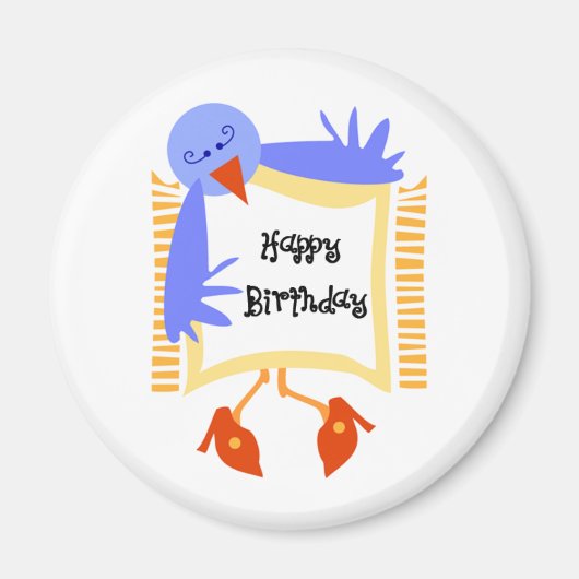 Happy Birthday Bird Magnet (Vorne)