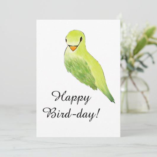 Happy Birthday Bird Pub Karte (Stehend Vorderseite)