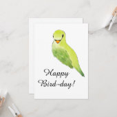 Happy Birthday Bird Pub Karte (Vorderseite/Rückseite Beispiel)